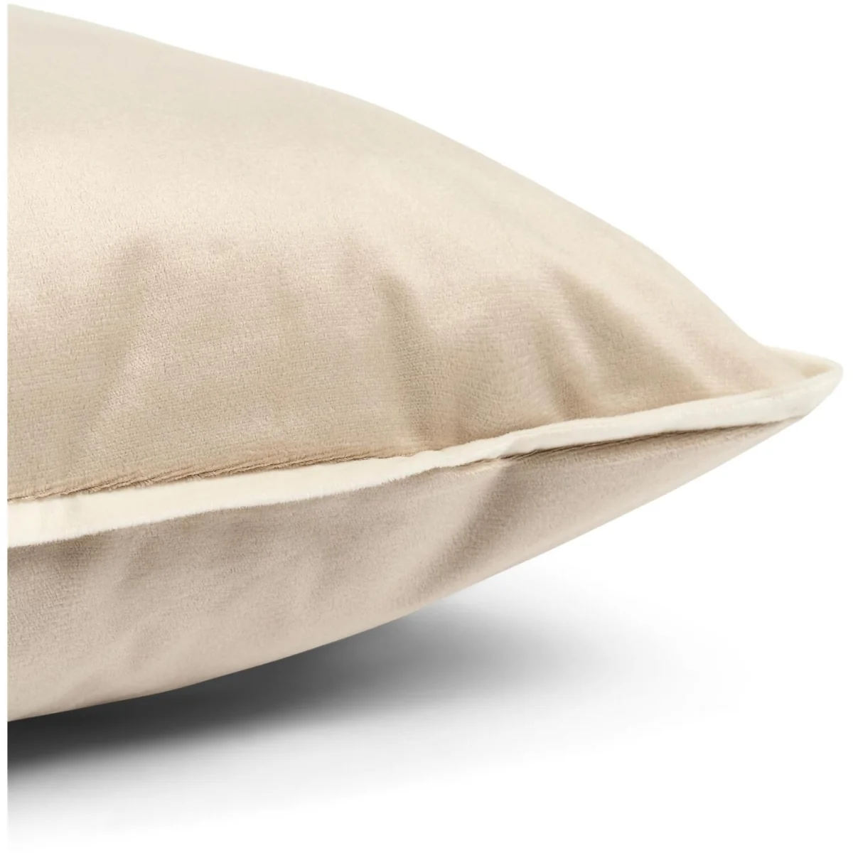 OHS Matte Velvet Piped Edge Cushion Covers - Mink / Machine washable at 30°C. Tumble dry friendly. Do not bleach or iron. / 2 – image 2