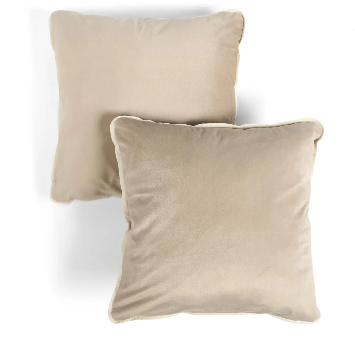 OHS Matte Velvet Piped Edge Cushion Covers - Mink / Machine washable at 30°C. Tumble dry friendly. Do not bleach or iron. / 2 – image 4