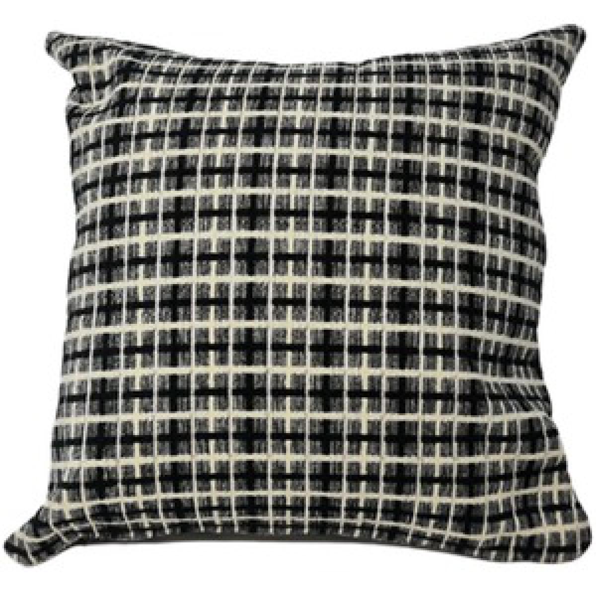 Modern Soft Rich Chenille Woven Jacquard Cushion Covers - Brown Cream – image 3