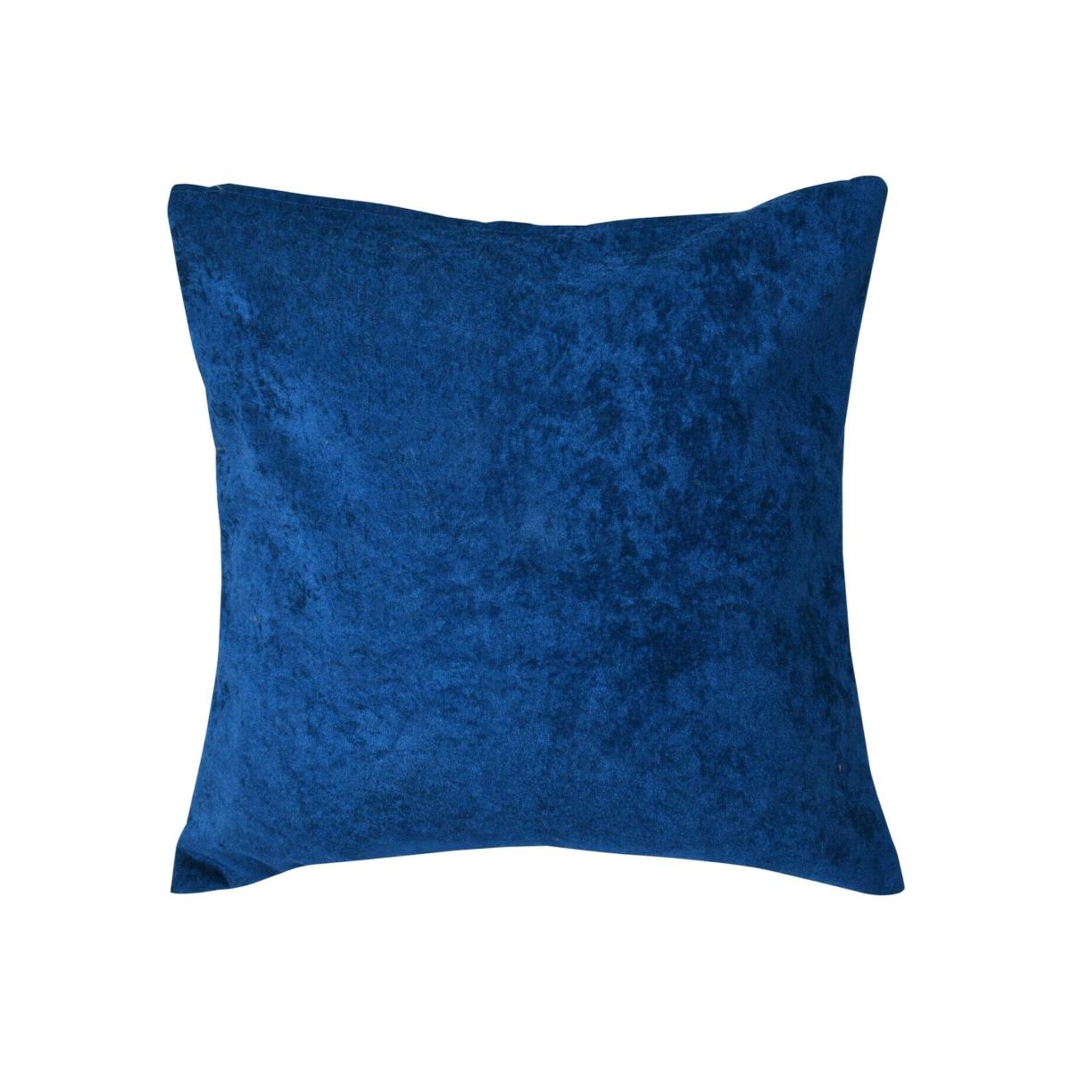 Metallic Blue Plain Crushed Velvet Square Sparkle Cushion Cover 55x55cm - Metallic Blue – image 1