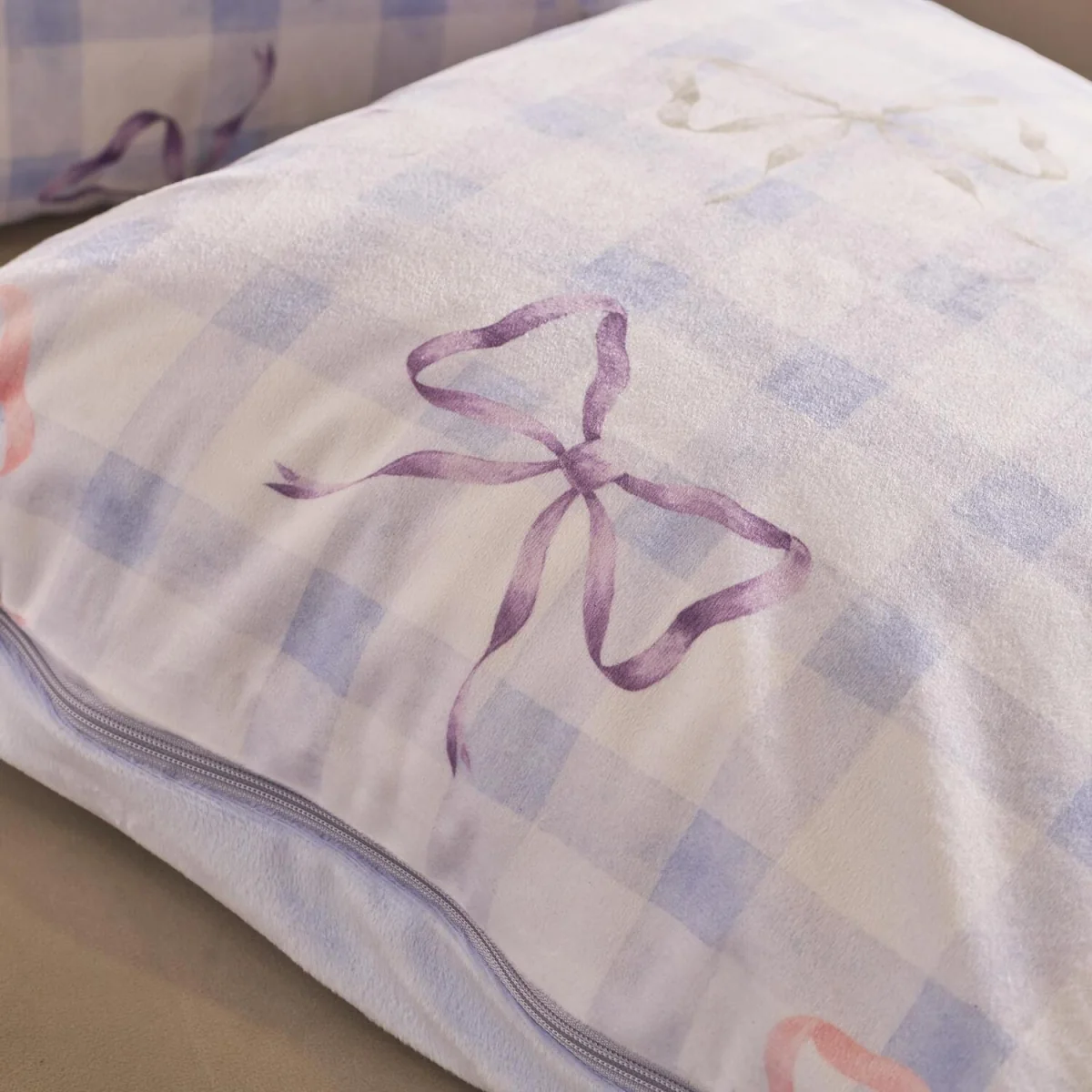 OHS Bow Print Cushion Covers - Blue / 45cm / 2 – image 2