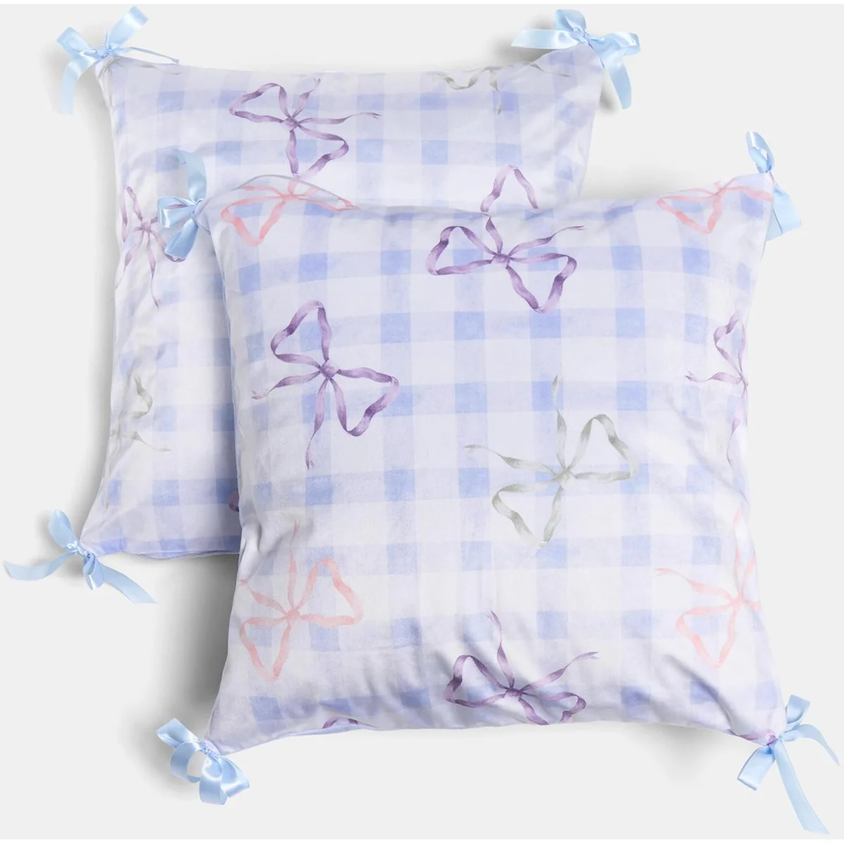 OHS Bow Print Cushion Covers - Blue / 45cm / 2 – image 3
