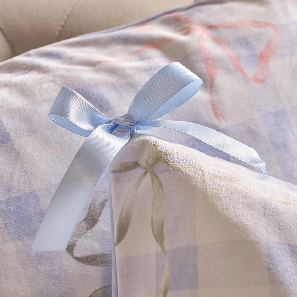OHS Bow Print Cushion Covers - Blue / 45cm / 2 – image 6