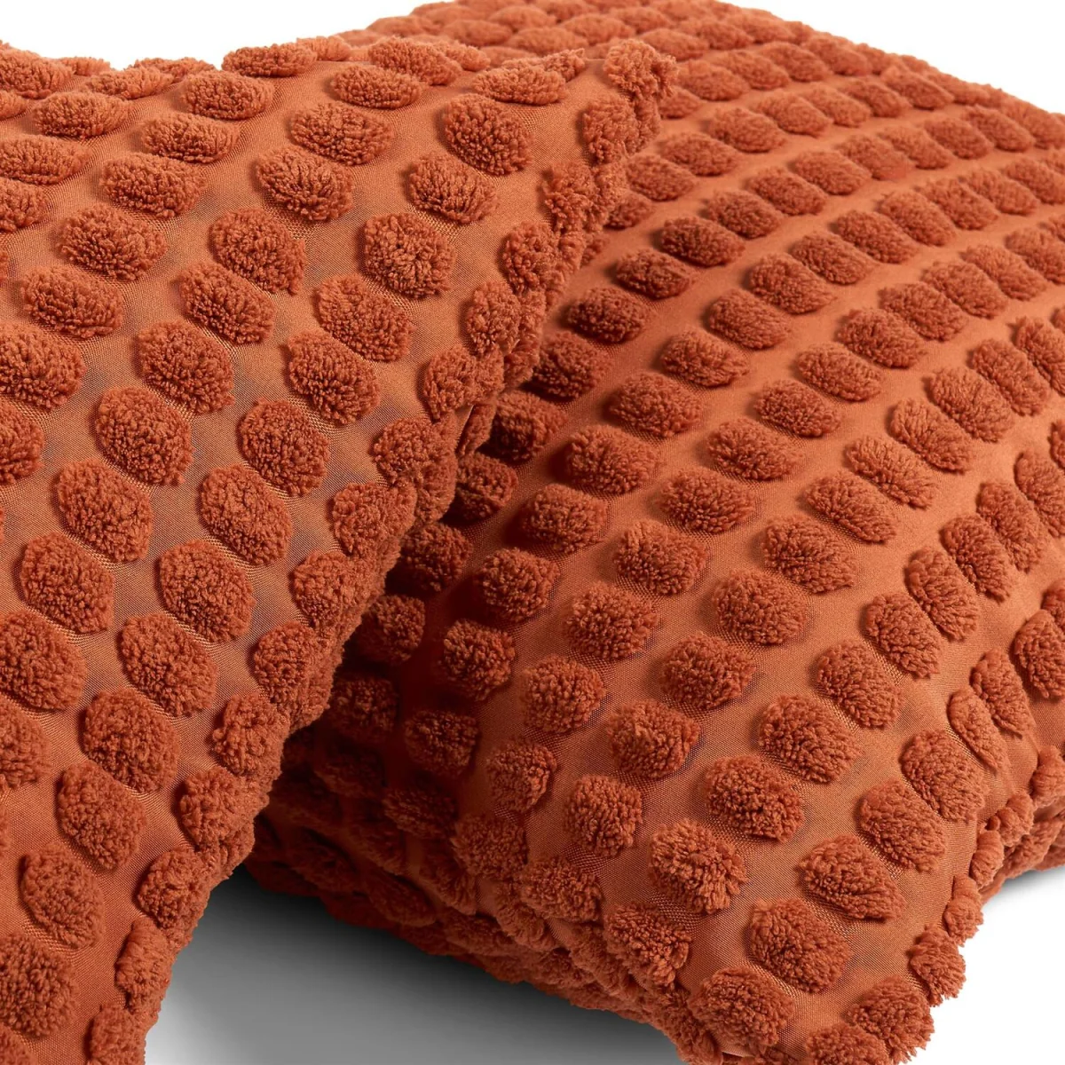 OHS Bobble Textured Cushion Covers - Rust / Machine Washable at 30°C / 2 – image 3