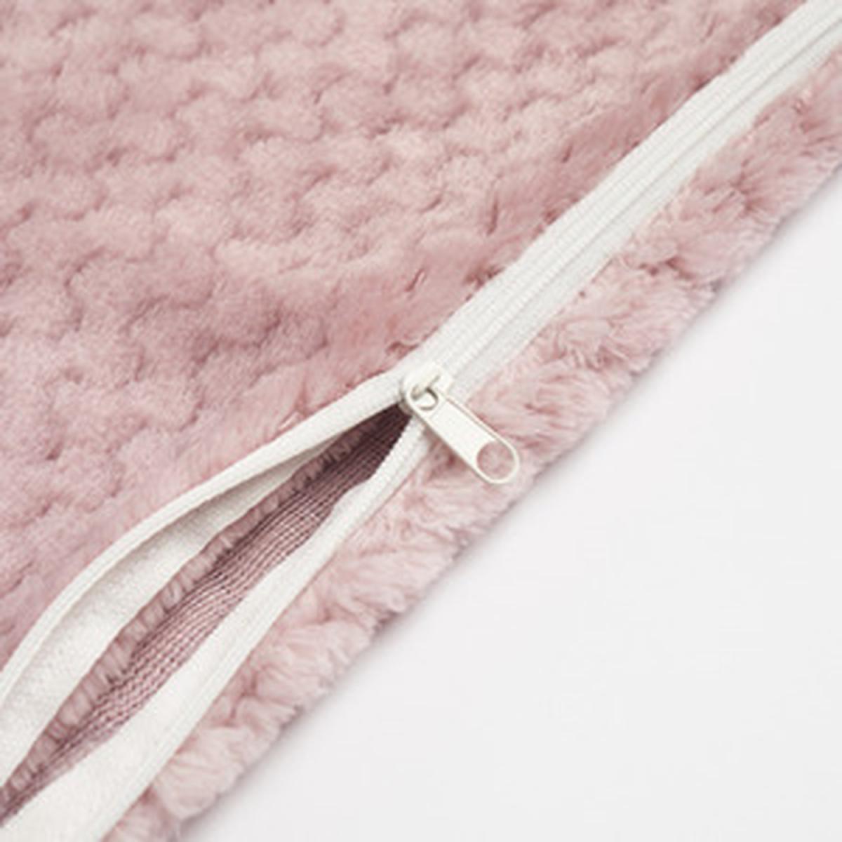 Brentfords Waffle Fleece Cushion Covers Soft, 18" x 18" - Pink / 2 – image 6
