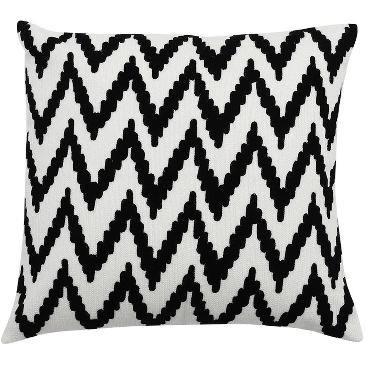Embroidered Throw Pillow Cover - Black – image 3