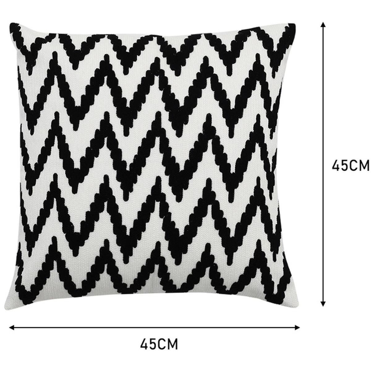 Embroidered Throw Pillow Cover - Black – image 5