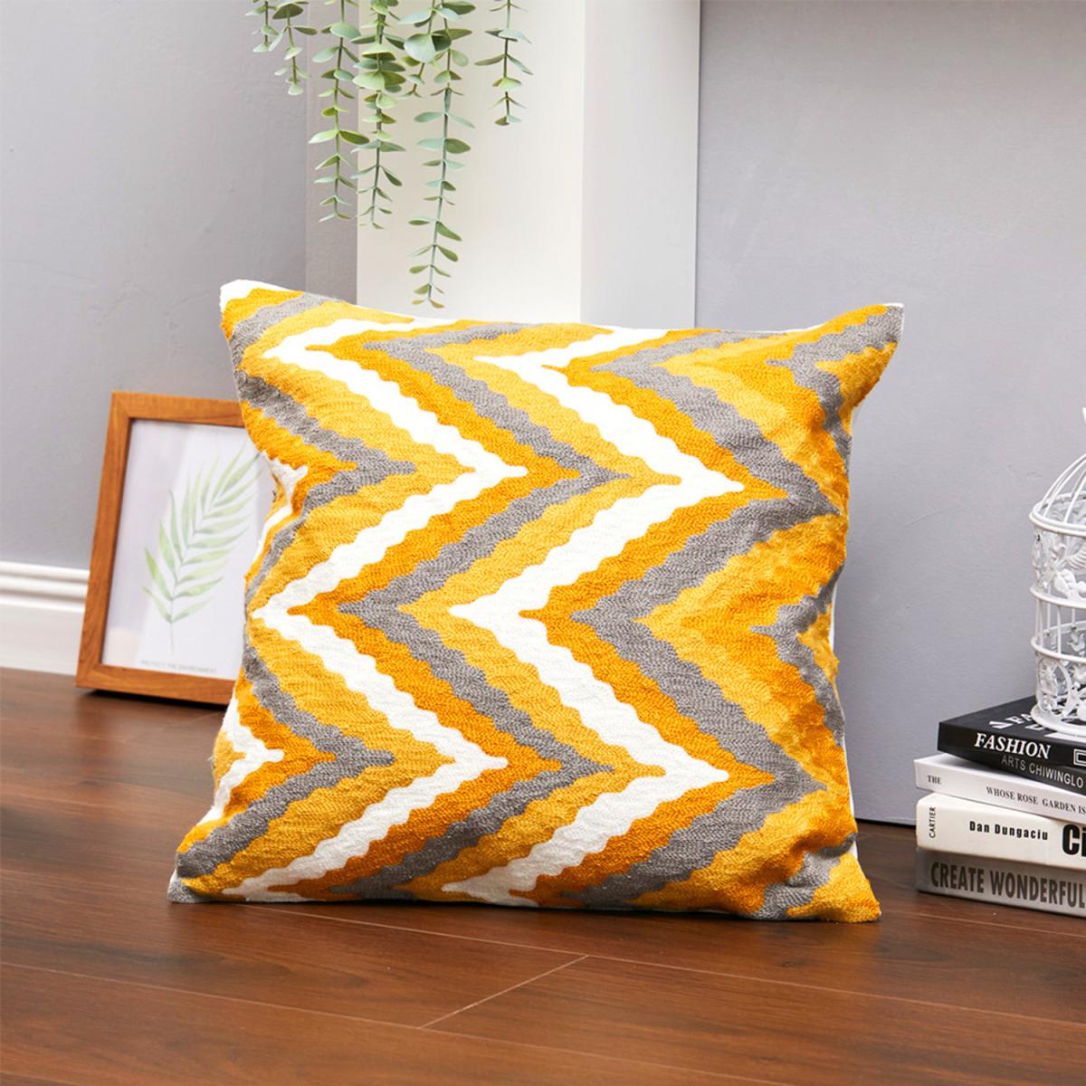 Embroidered Throw Pillow Cover - Black – image 6
