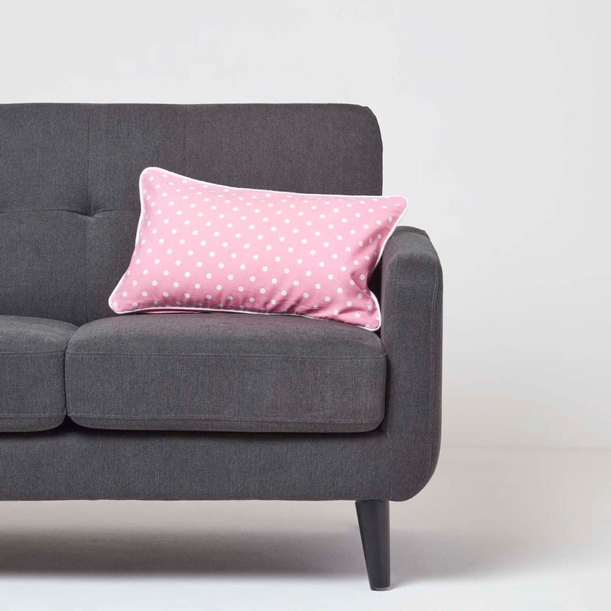 Cotton Polka Dots Cushion Cover - Pink / 50cm – image 2