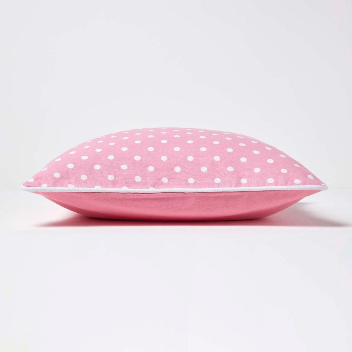 Cotton Polka Dots Cushion Cover - Pink / 50cm – image 3