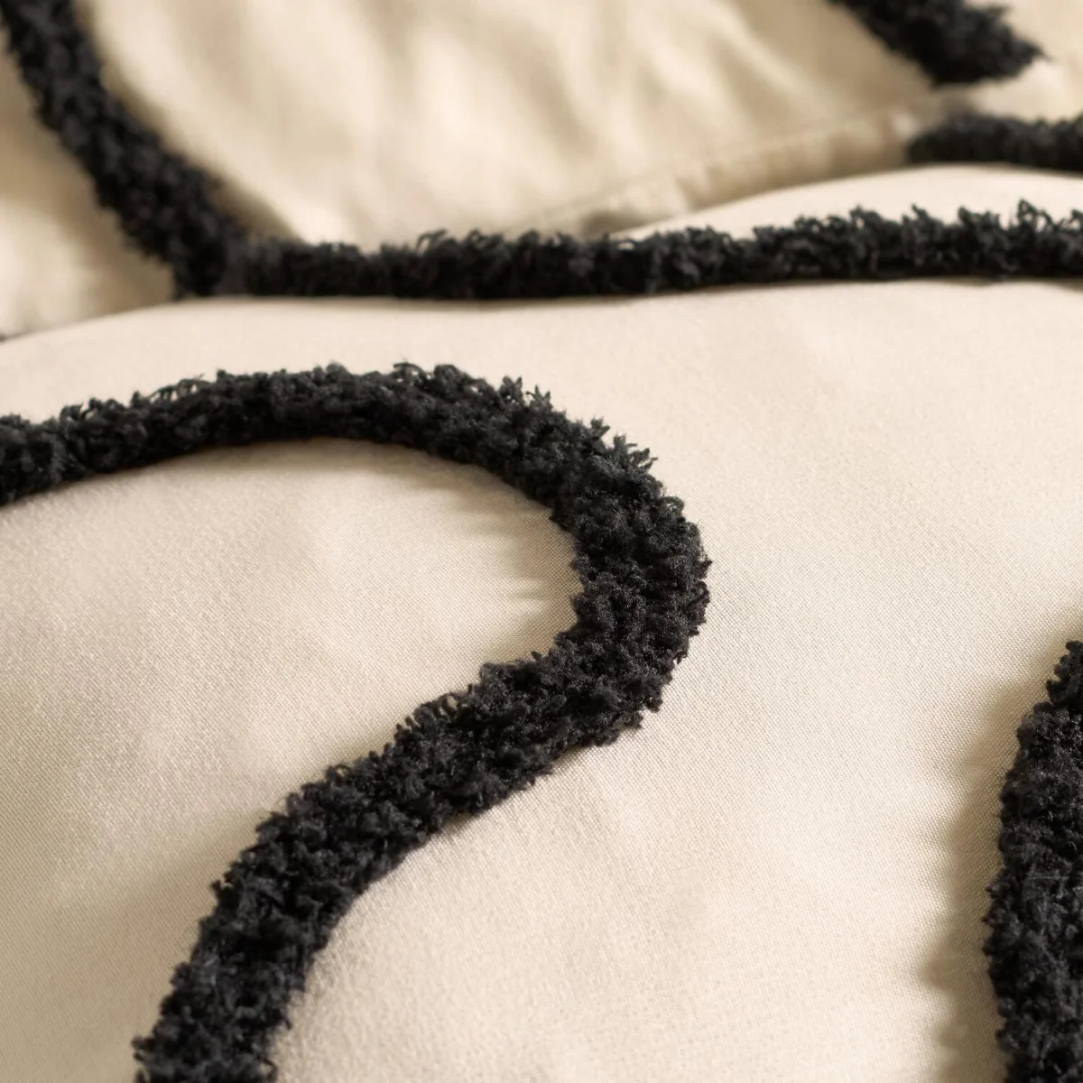 OHS Tufted Wave Cushion Covers - Monochrome / Machine washable at 40°C. Tumble dry friendly. Do not bleach or iron. – image 3