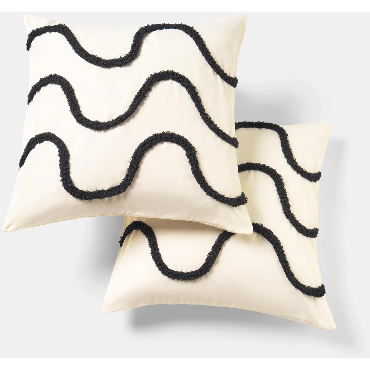OHS Tufted Wave Cushion Covers - Monochrome / Machine washable at 40°C. Tumble dry friendly. Do not bleach or iron. – image 6