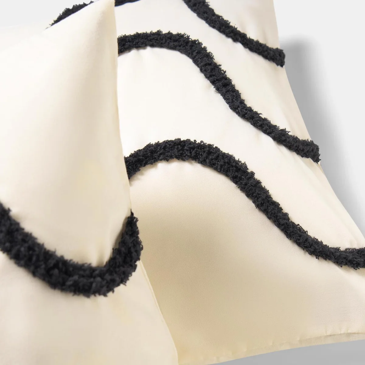 OHS Tufted Wave Cushion Covers - Monochrome / Machine washable at 40°C. Tumble dry friendly. Do not bleach or iron. – image 7