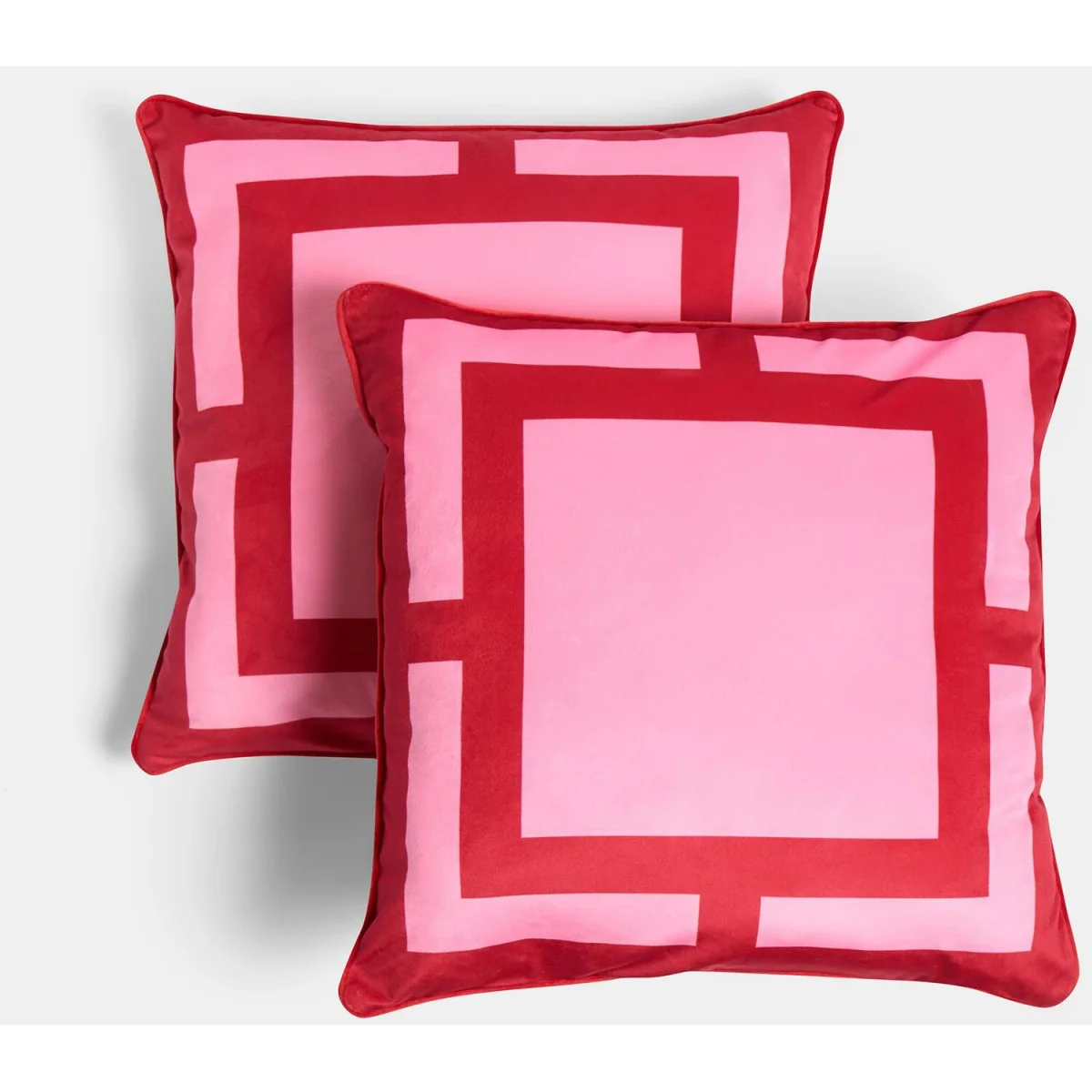 OHS Square Print Cushion Covers - Hot Pink/Red / 45cm / 2 – image 2