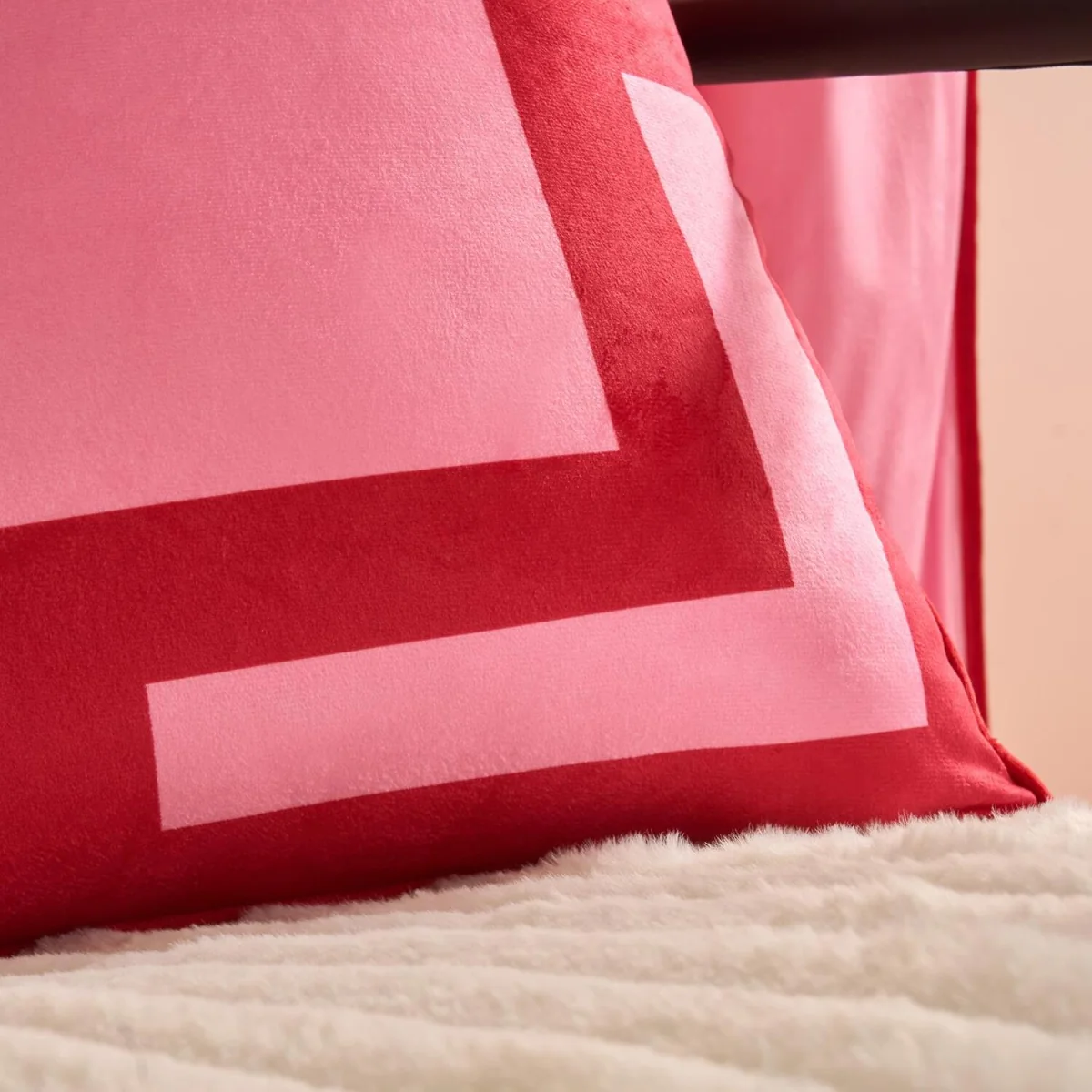OHS Square Print Cushion Covers - Hot Pink/Red / 45cm / 2 – image 3