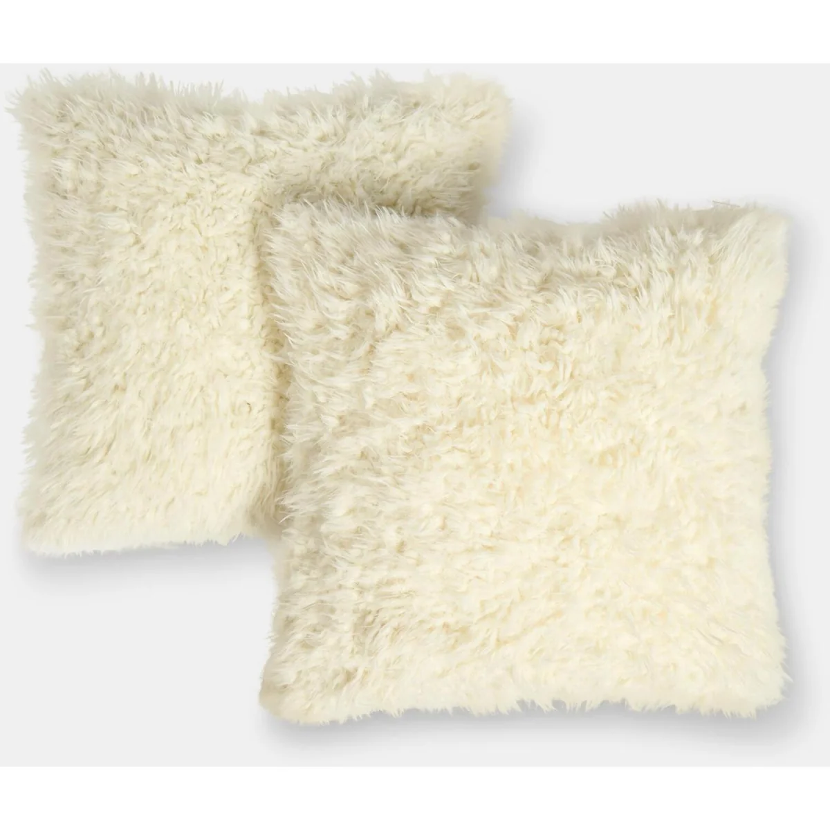 OHS Sofia Faux Fur Cushion Covers - Cream – image 4