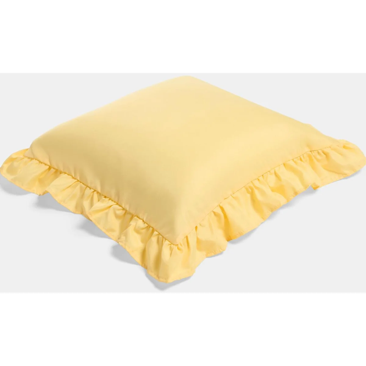 OHS Gingham Check Frill Cushion Covers - Lemon / Machine washable at 40°C. Tumble dry friendly. Do not bleach or iron. / 4 – image 6