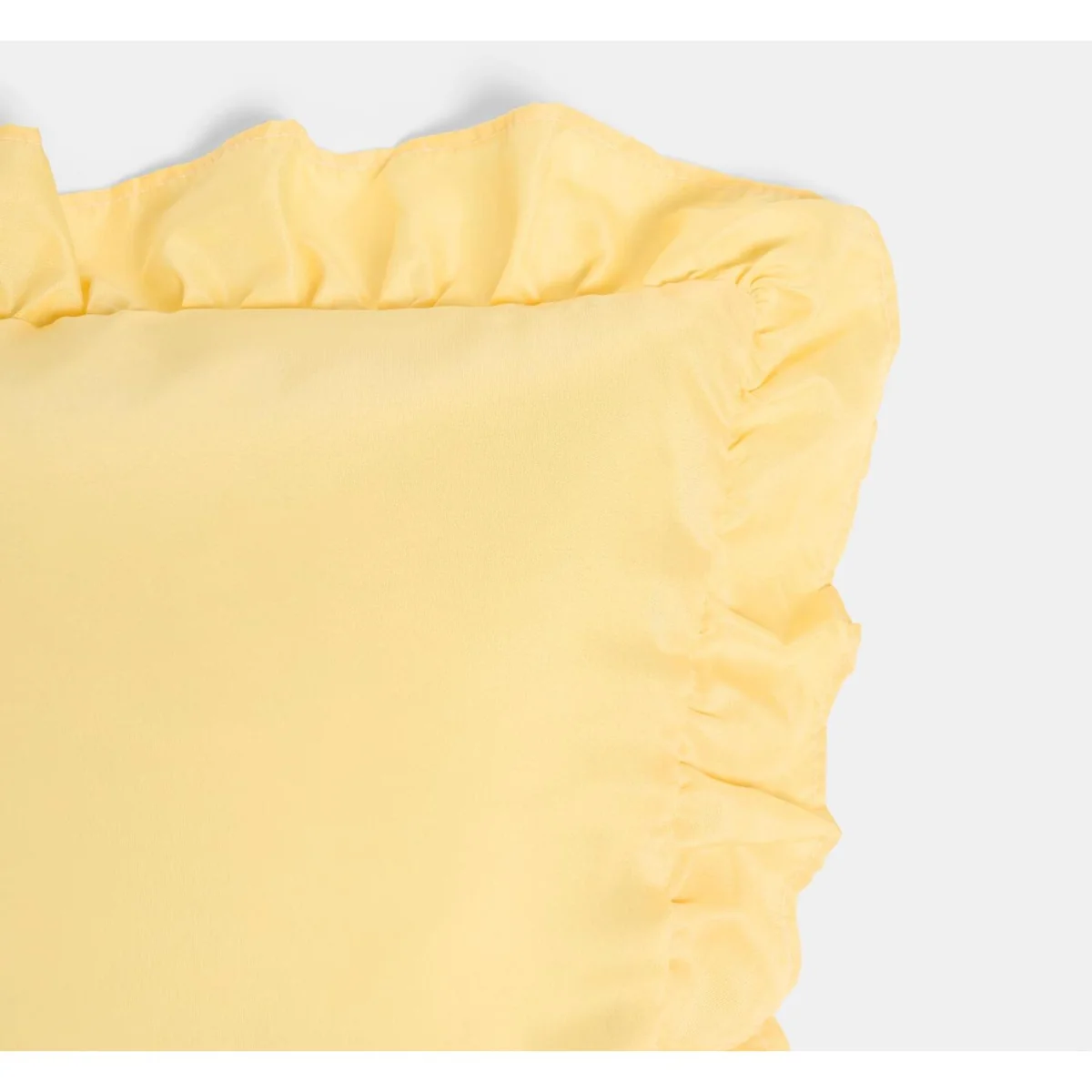 OHS Gingham Check Frill Cushion Covers - Lemon / Machine washable at 40°C. Tumble dry friendly. Do not bleach or iron. / 4 – image 7