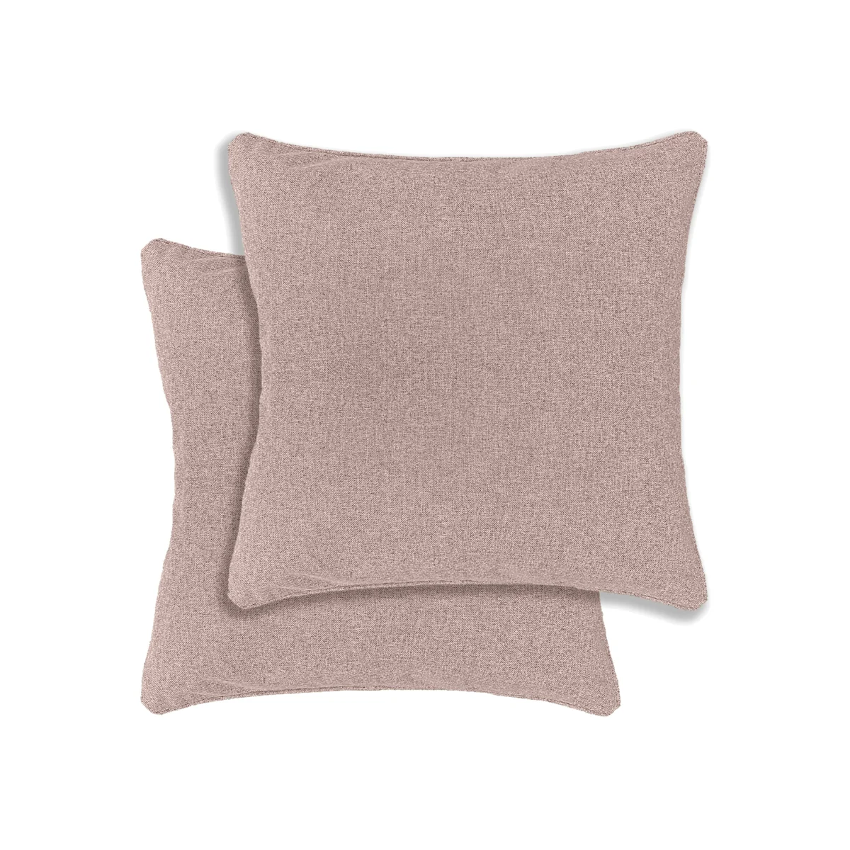 Austin-Dallas Textured Pair of Cushion Covers - 43x43cm - Cases Only - Blush