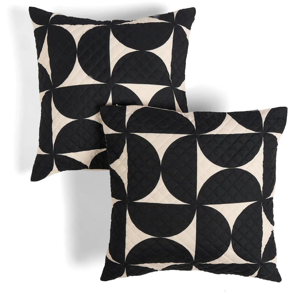 OHS Half-Circle Quilted Cushion Covers - Monochrome – image 3
