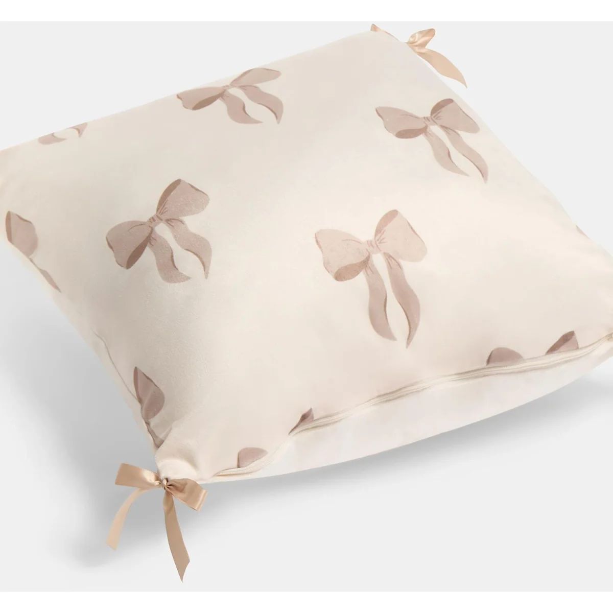 OHS Bow Print Cushion Covers - Cream / 2 / 45cm – image 2