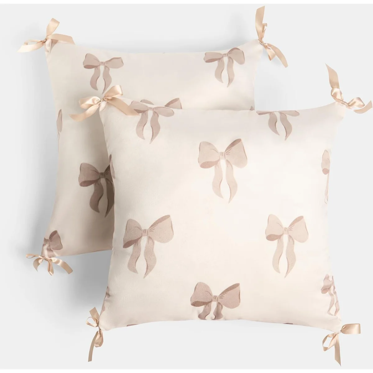 OHS Bow Print Cushion Covers - Cream / 2 / 45cm – image 6