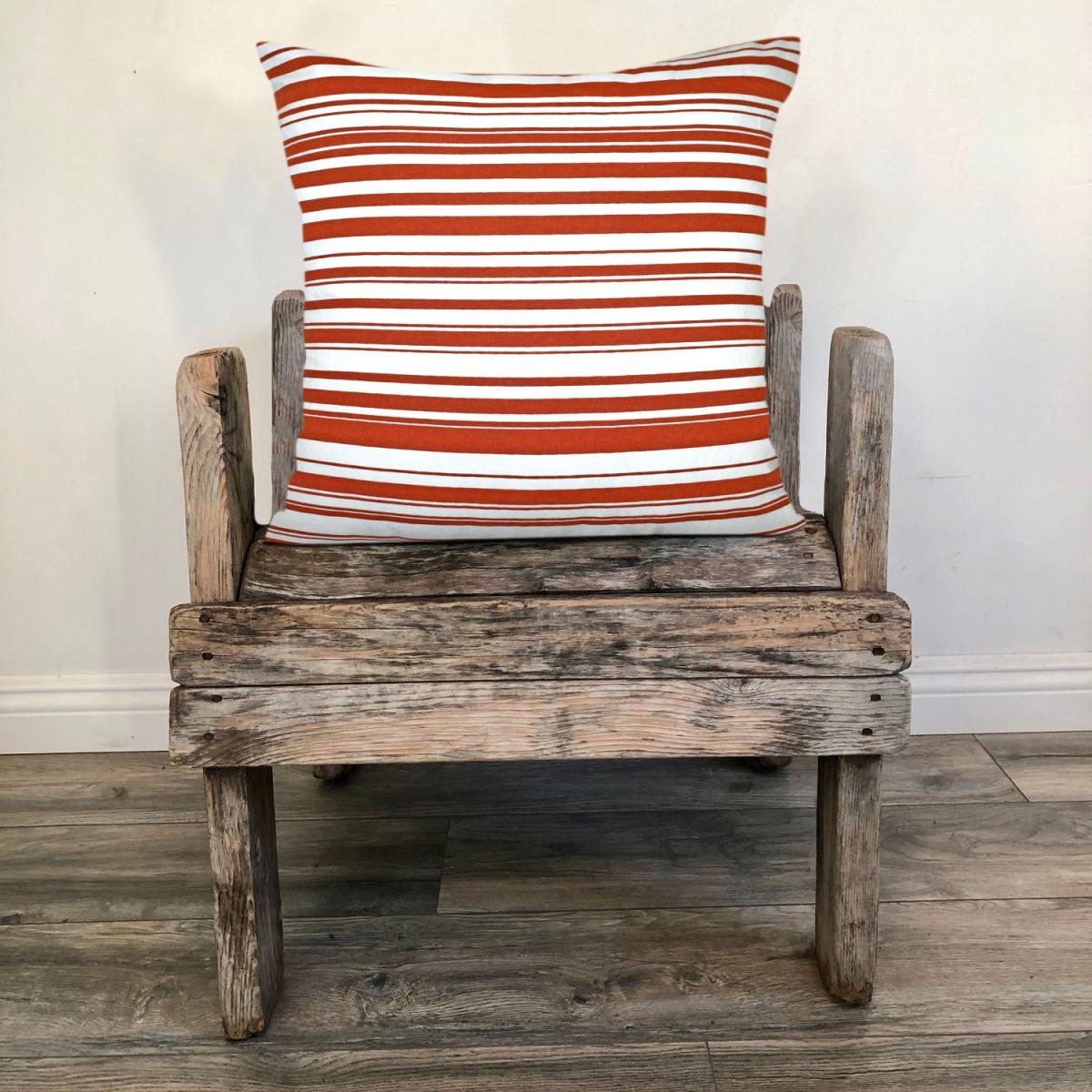 Stripes Cushion Covers Set of 2 - Rust - Rust – image 2