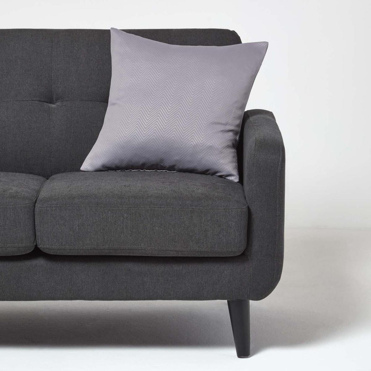 Herringbone Chevron Cushion Cover - Grey – image 2