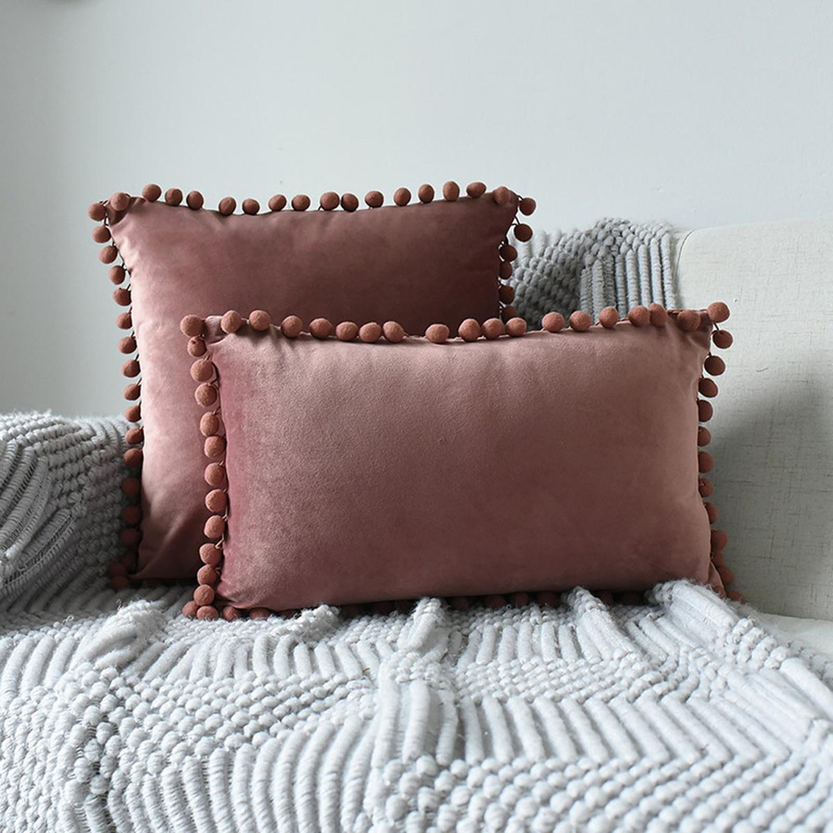 Pink Velvet Throw Pillow Covers - Pink / Square Velvet Throw Pillow Covers and Fillers – image 1