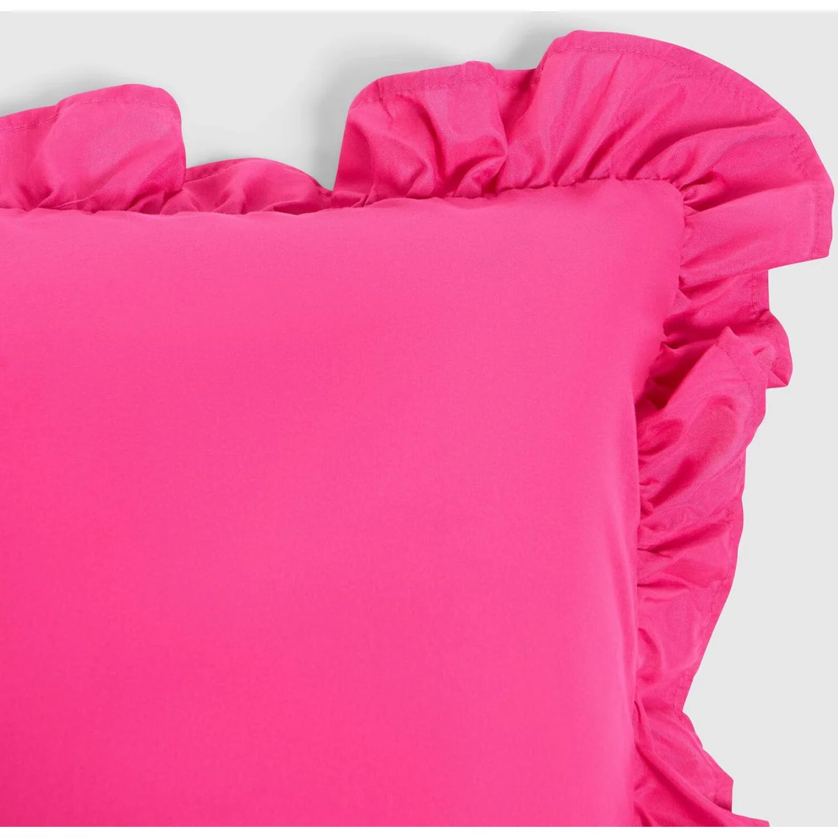 OHS Gingham Check Frill Cushion Covers - Hot Pink / 2 / Machine washable at 30°C. Tumble dry friendly. Do not bleach or iron. – image 2