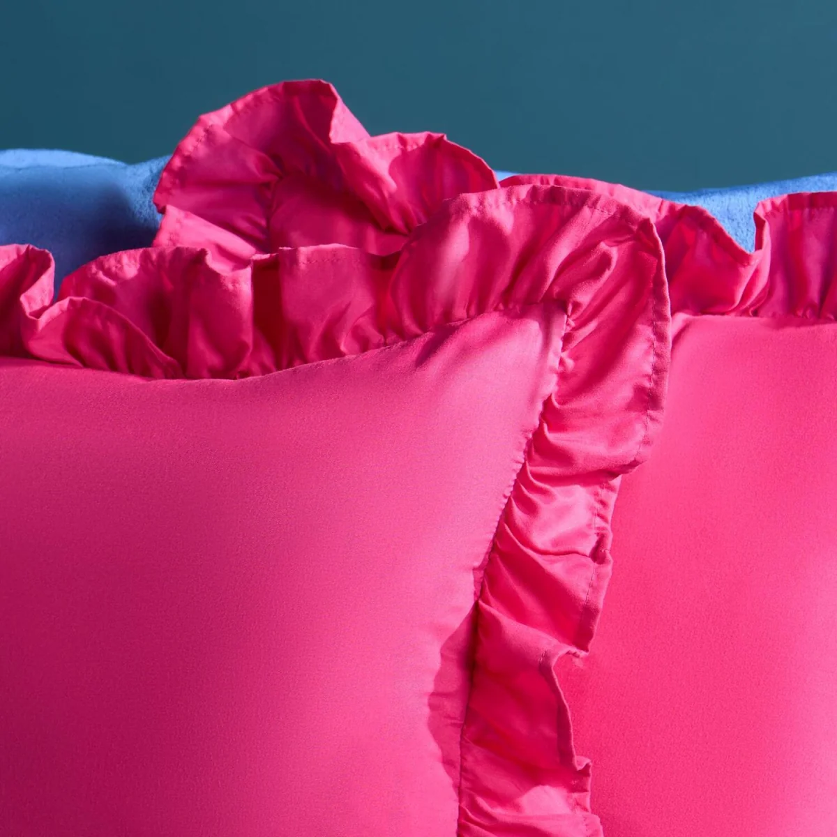 OHS Gingham Check Frill Cushion Covers - Hot Pink / 2 / Machine washable at 30°C. Tumble dry friendly. Do not bleach or iron. – image 4