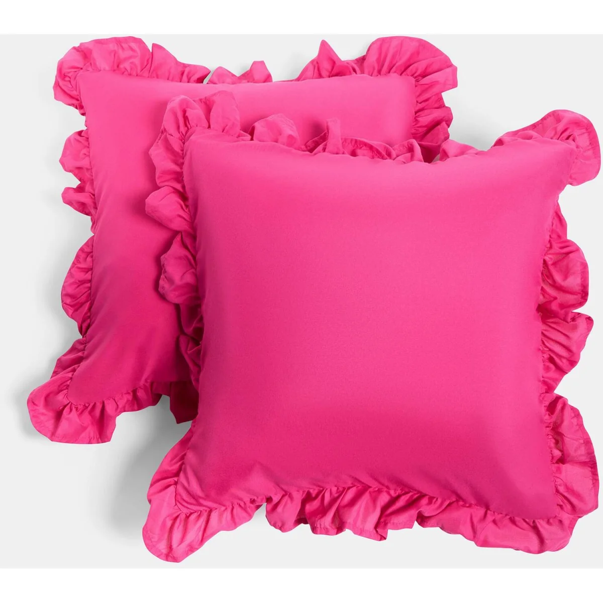 OHS Gingham Check Frill Cushion Covers - Hot Pink / 2 / Machine washable at 30°C. Tumble dry friendly. Do not bleach or iron. – image 5