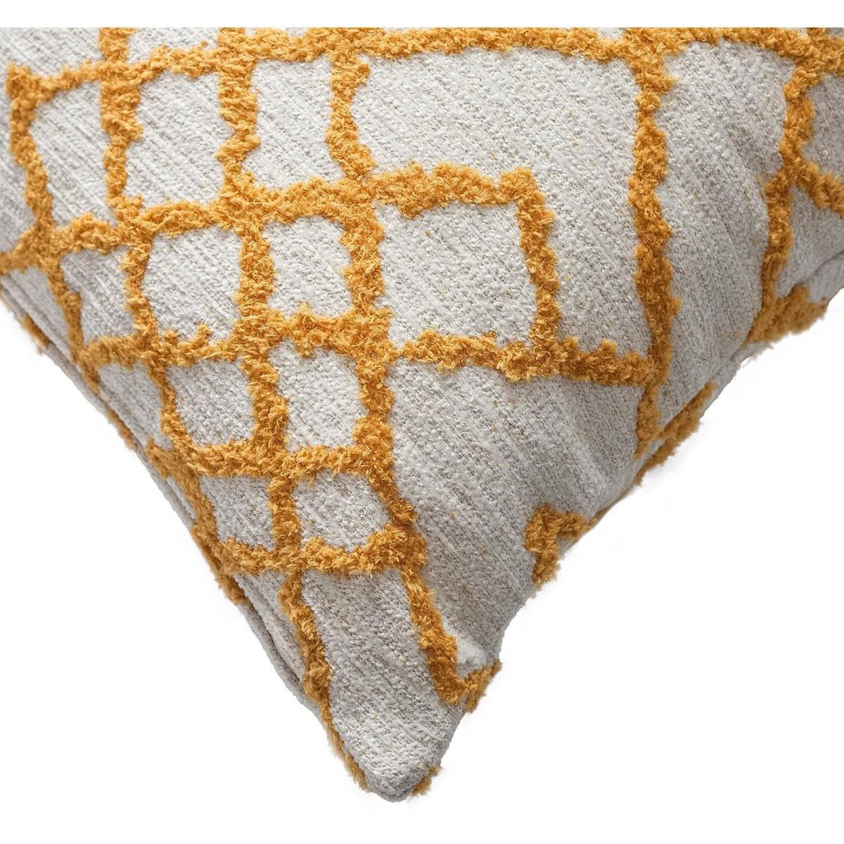 Diamond Geometric Cushion Cover, Yellow, 50x50 cm – image 3