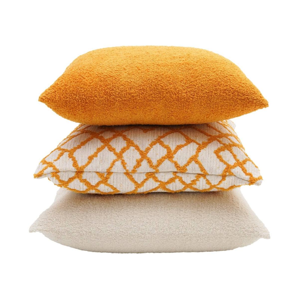 Diamond Geometric Cushion Cover, Yellow, 50x50 cm – image 4
