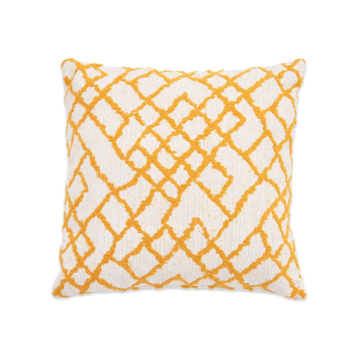 Diamond Geometric Cushion Cover, Yellow, 50x50 cm – image 1