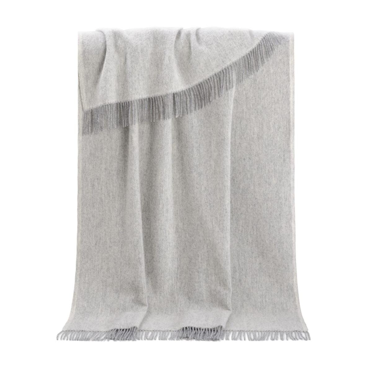 Grey Pure Wool Plain Throw And Sheep Cushion Cover Set J. j.textile – image 3
