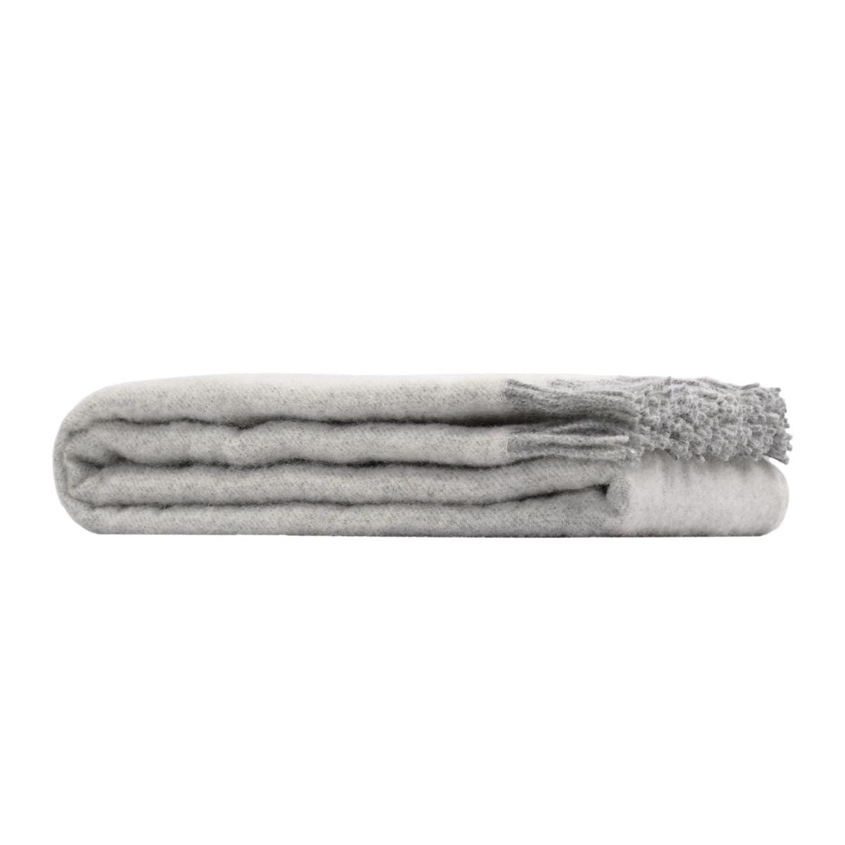Grey Pure Wool Plain Throw And Sheep Cushion Cover Set J. j.textile – image 5