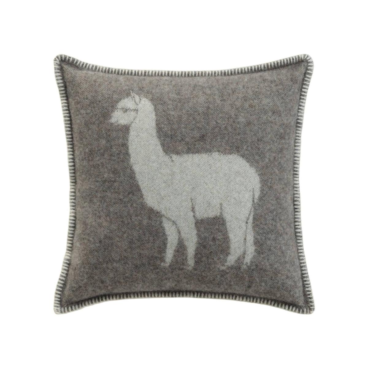 Brown / White Alpaca Wool Cushion Cover J. j.textile – image 2