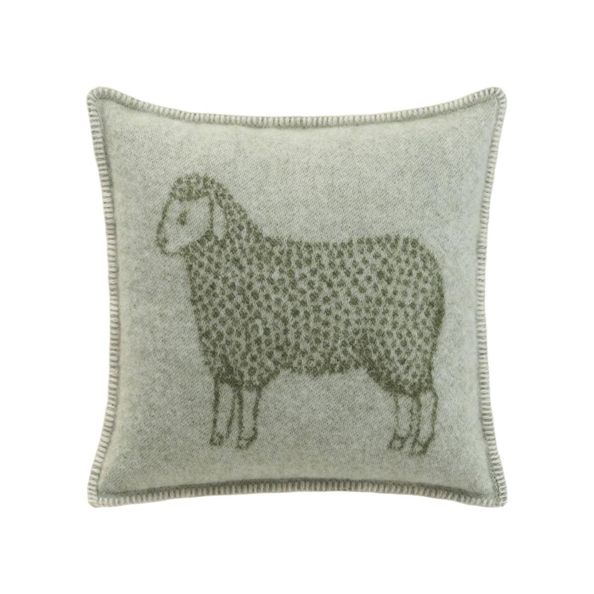 Green / White Mossy Green Dot Sheep Cushion Cover J. j.textile – image 3