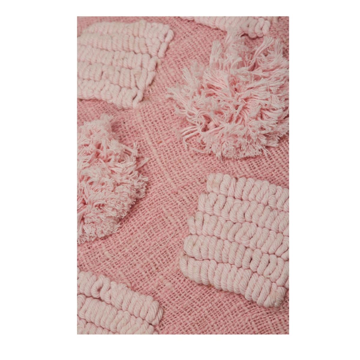 Pink / Purple Grace Hand-Loomed Organic Cotton Cushion Cover Plus Insert In Pink Pink Haley – image 4