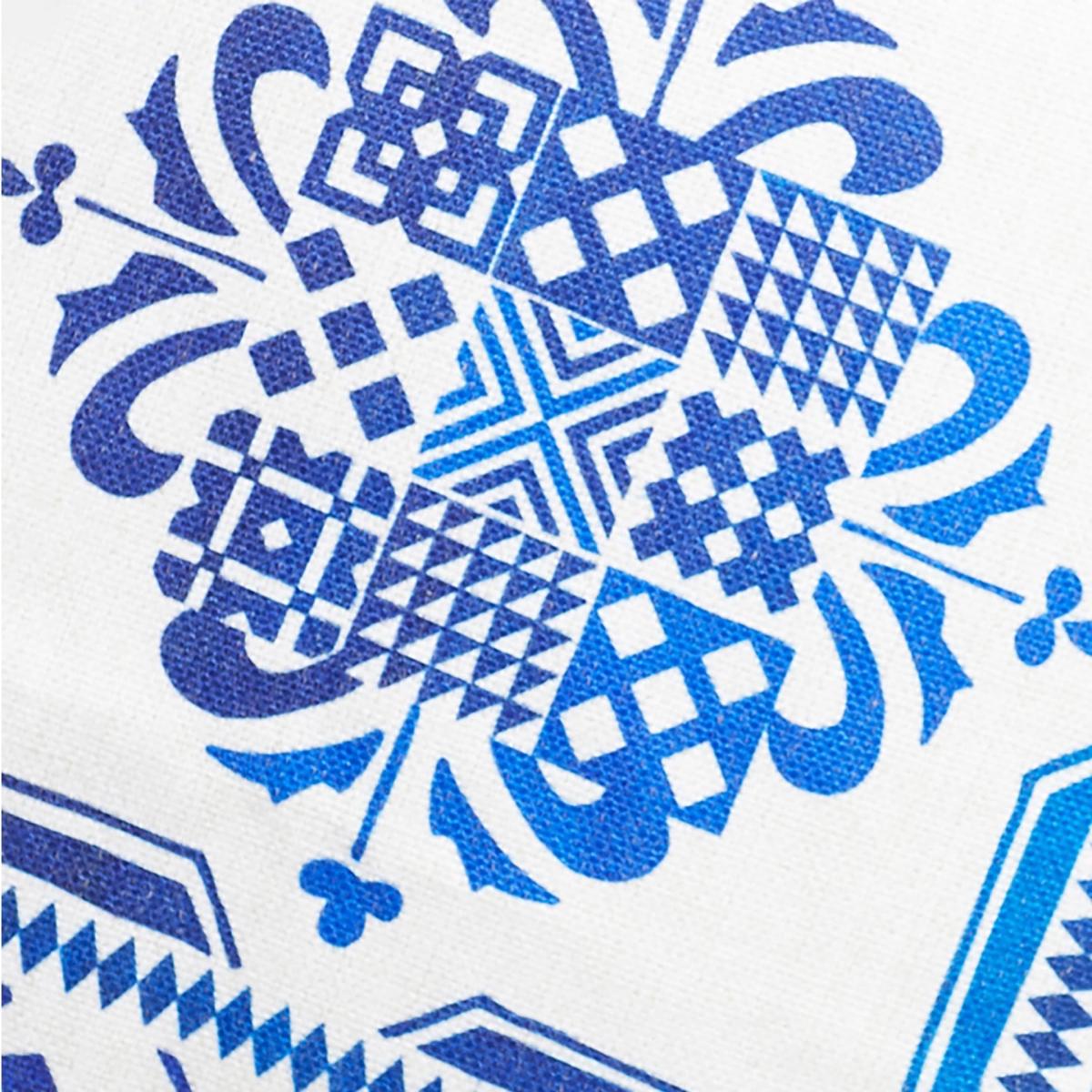 White / Blue The Portugal Blue Azulejos Cushion Cover Awol – image 5