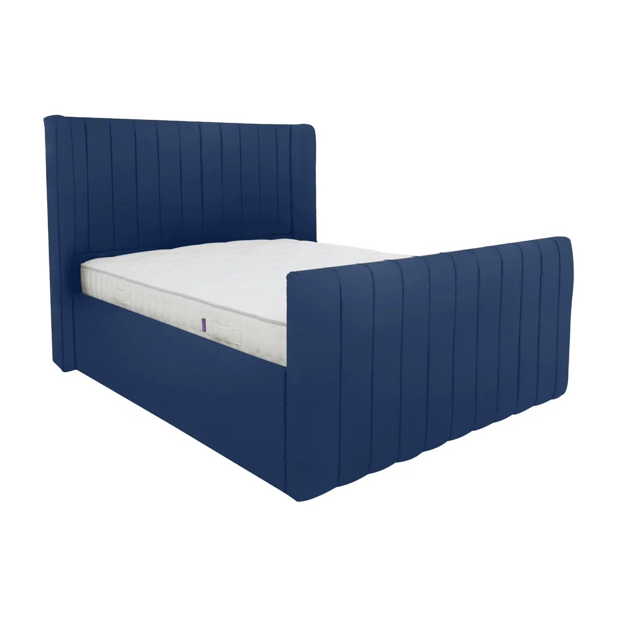Eira High Foot End Bed Frame - Super King - Blue – image 1
