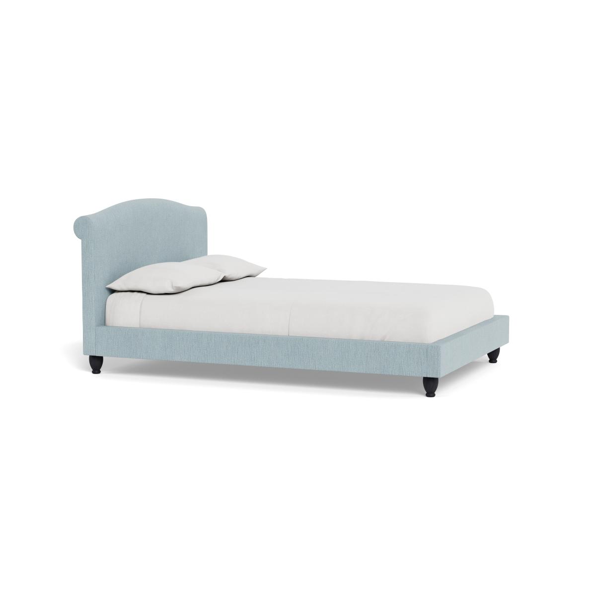 Heal's Devon Super King Bed Smart Linen Mix Duck Egg Black Beech Feet – image 3