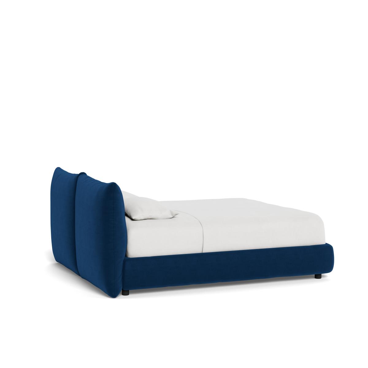 Heal's Pillow Bed Super King Marylebone Velvet Sapphire Blue – image 4