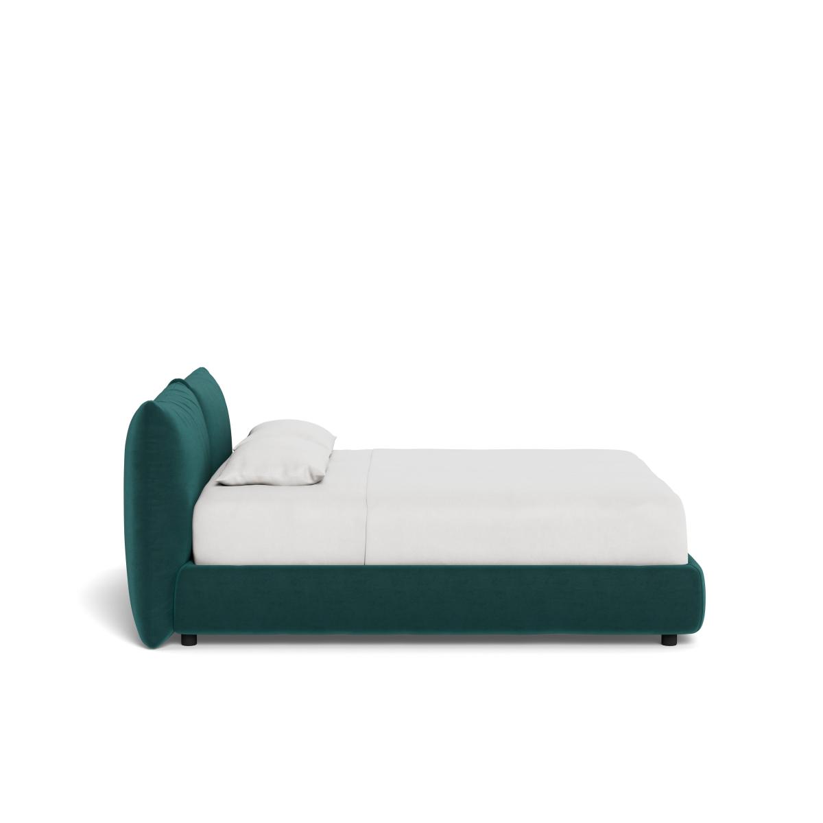 Heal's Pillow Bed Super King Marylebone Velvet Emerald Green – image 3