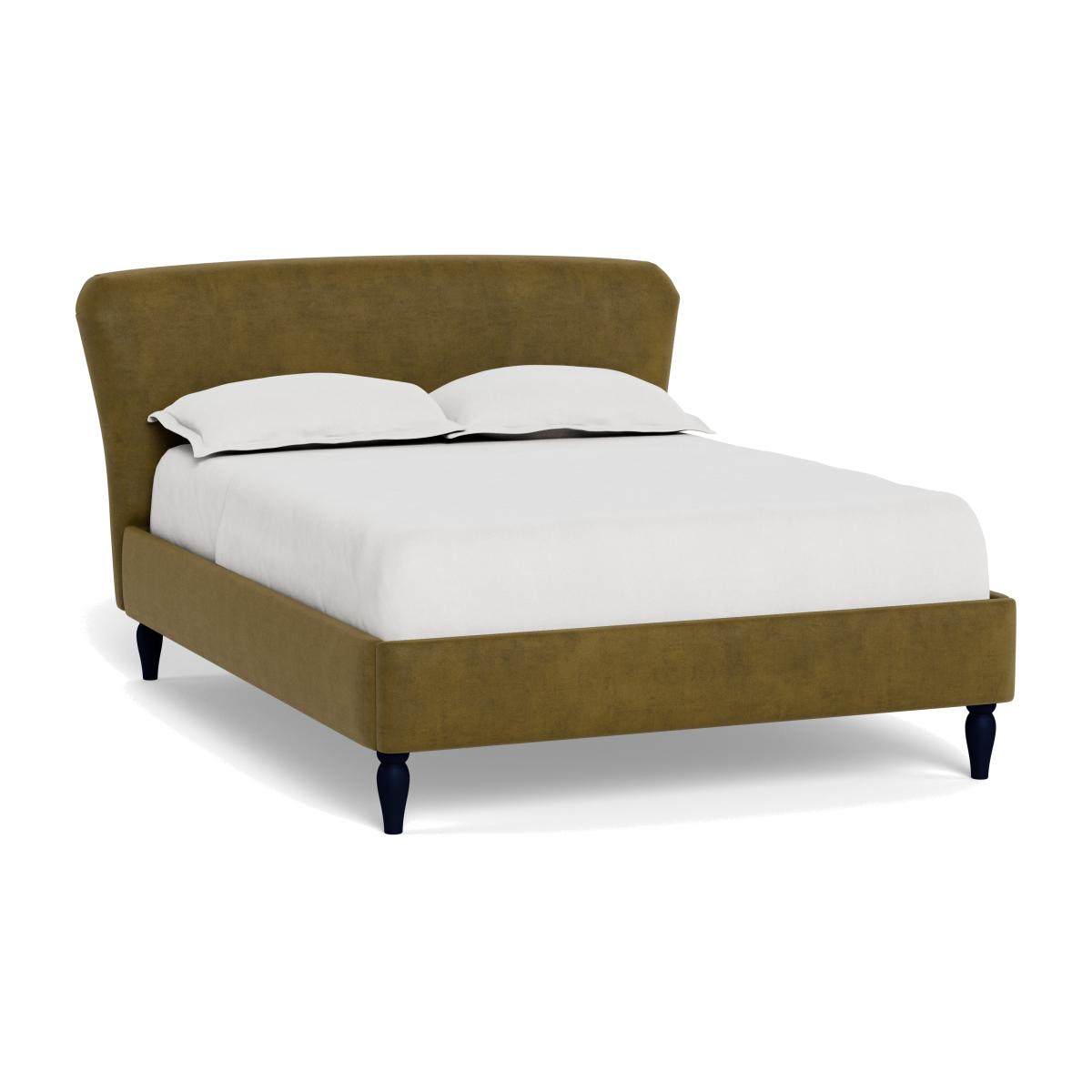 Heal's Darcey Bed Super King Smart Luxe Velvet Peridot Stained Oak Feet – image 1