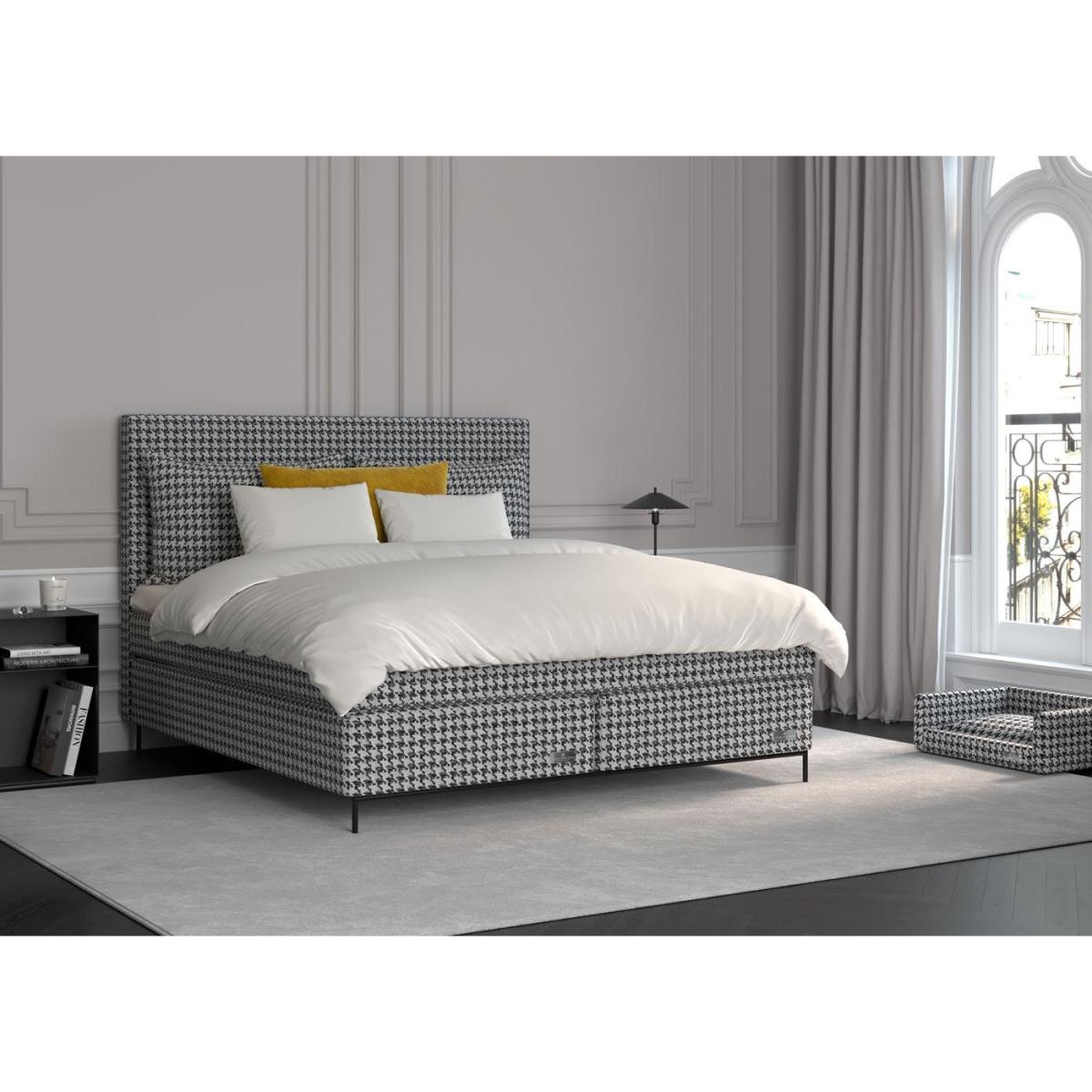 Carpe Diem Beds Sandö Rivo Bed Set and Luxury Mattress Topper Super King Medium Tension in Ro Kendari Pigeon – image 3