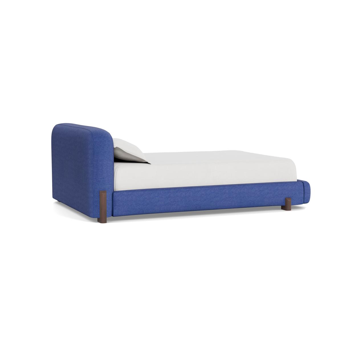 Heal's Nuvola Super King Bed Brushed Cotton Cobalt Natural Oak Feet - Heal's UK Bedroom Furniture – image 4