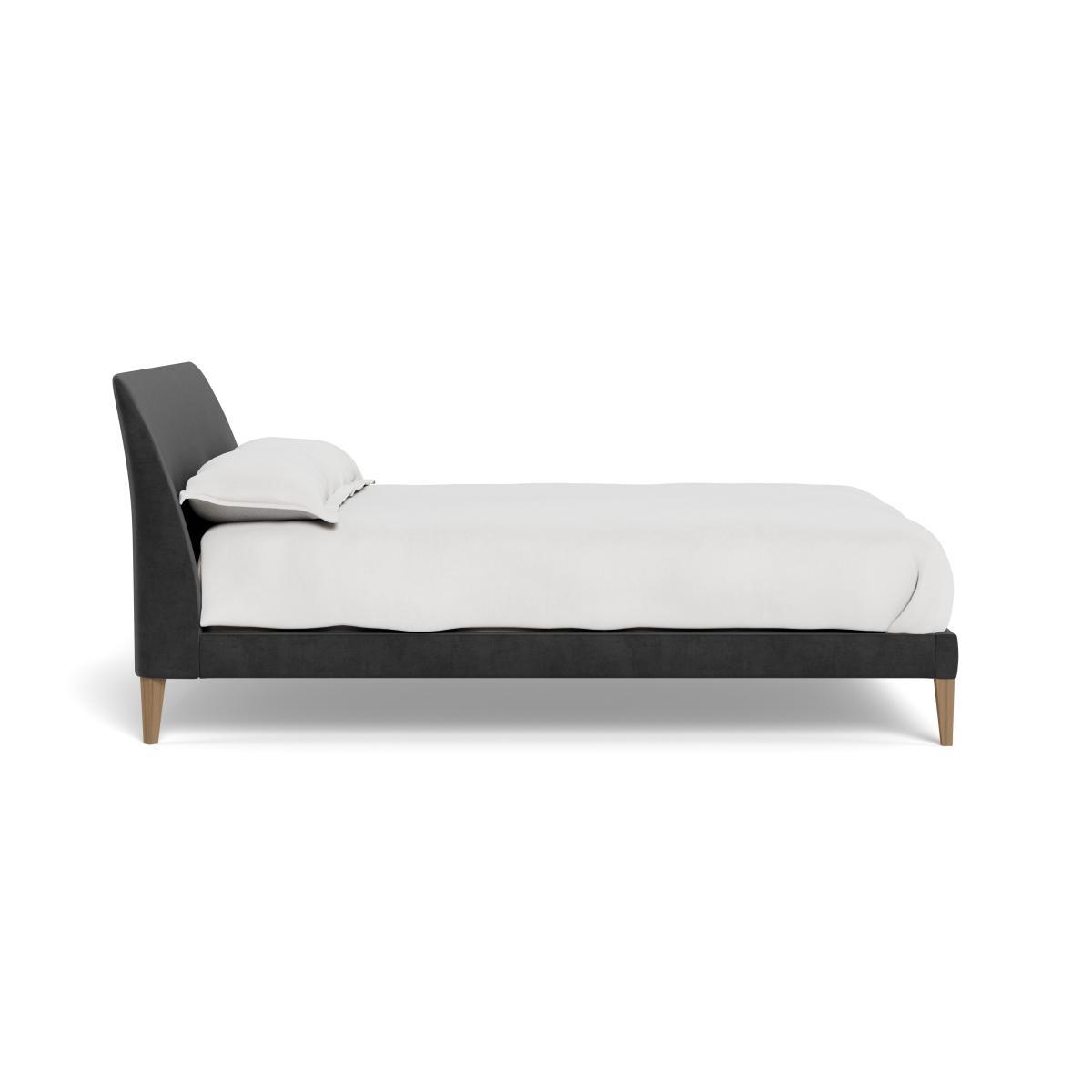 Heal's Wallis Bedstead Super King Smart Luxe Velvet Nickel Walnut Feet - Heal's UK Bedroom Furniture – image 3