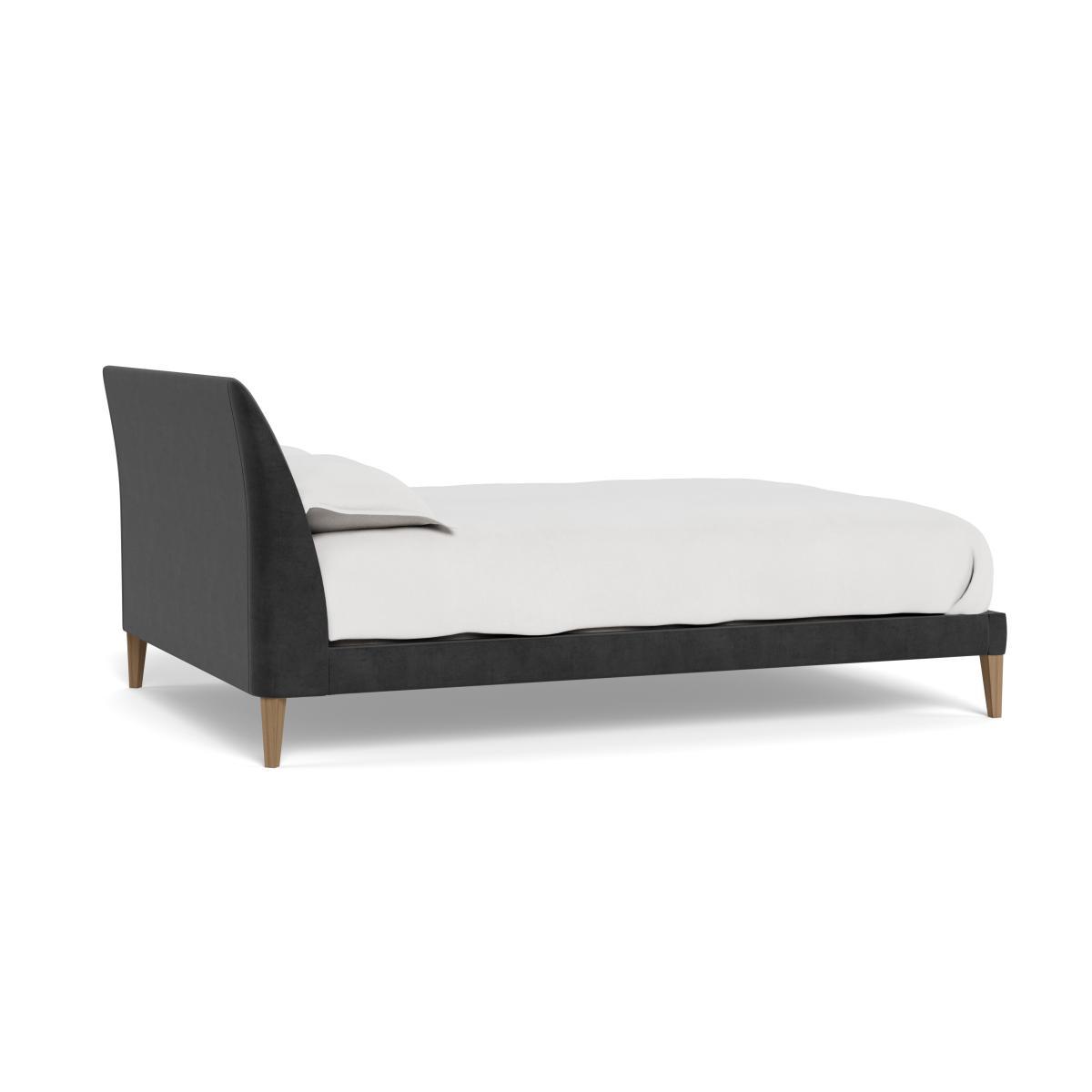 Heal's Wallis Bedstead Super King Smart Luxe Velvet Nickel Walnut Feet - Heal's UK Bedroom Furniture – image 4